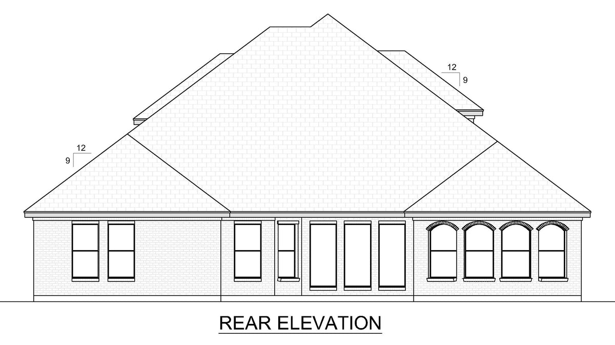 European Style 3,459 Sq Ft 4-Bedroom Home with Game Room and Elegant Layout