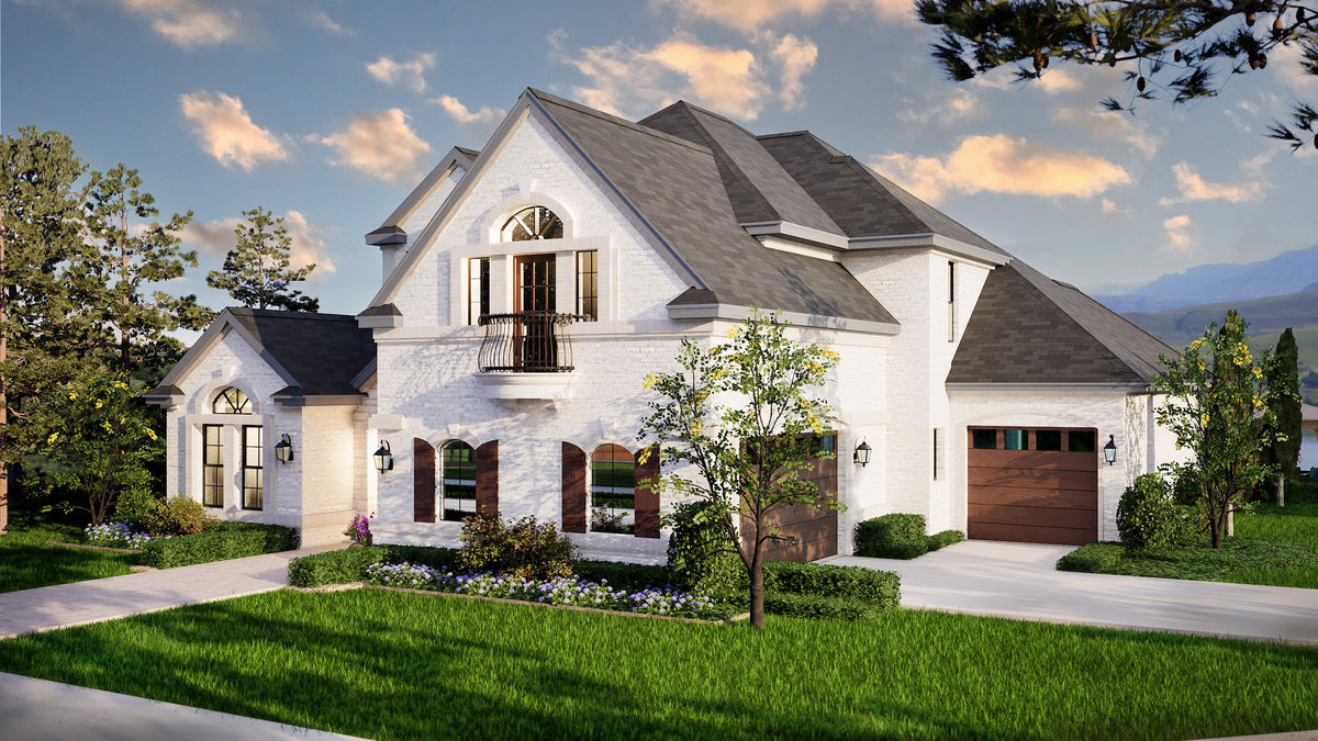 European Style 3,459 Sq Ft 4-Bedroom Home with Game Room and Elegant Layout