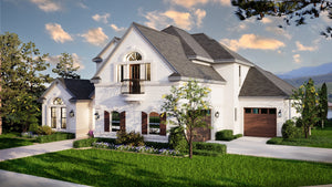 European Style 3,459 Sq Ft 4-Bedroom Home with Game Room and Elegant Layout