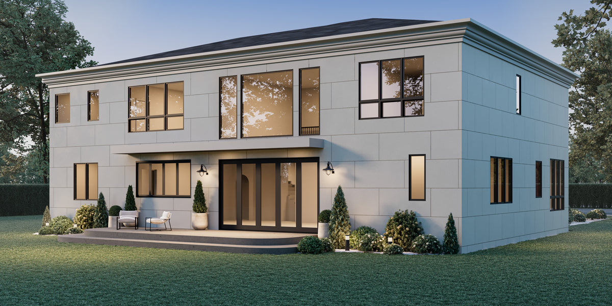 AC8175-A Contemporary House, 5 Bedrooms, 5.5 Bathrooms | Manjot Singh House Plan Exterior-4