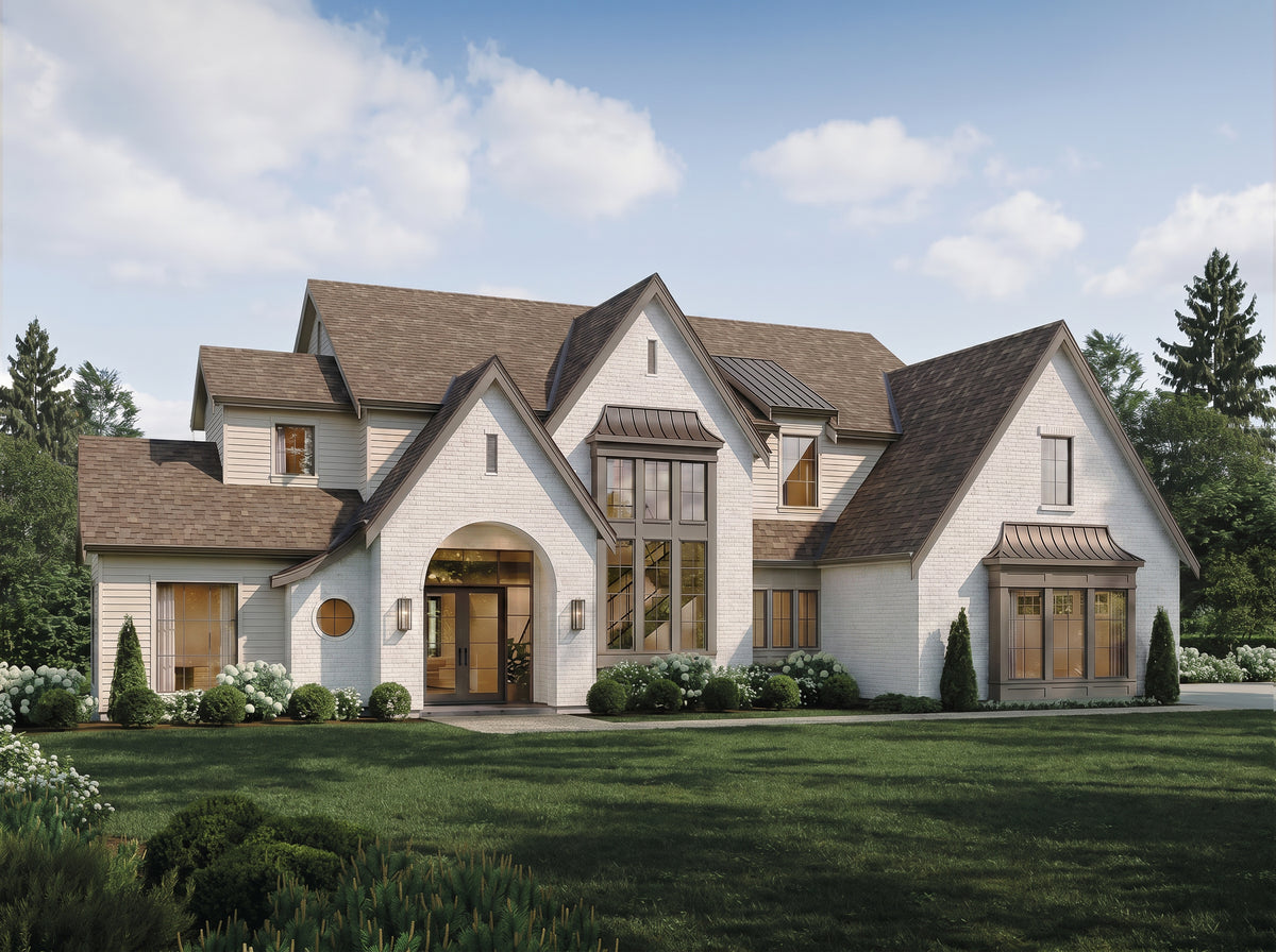 S8377-A French Country House, 4 Bedrooms, 3.5 Bathrooms | Burlington House Plan Exterior
