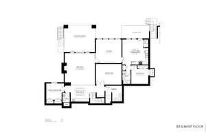 S8377-A French Country House Basement Floor Plan, 4 Bedrooms, 3.5 Bathrooms | Burlington House Plan 