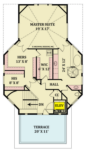 Balleroy House Plan - Archival Designs House Plans, floor plan