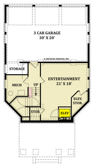 Balleroy House Plan - Archival Designs House Plans, floor plan