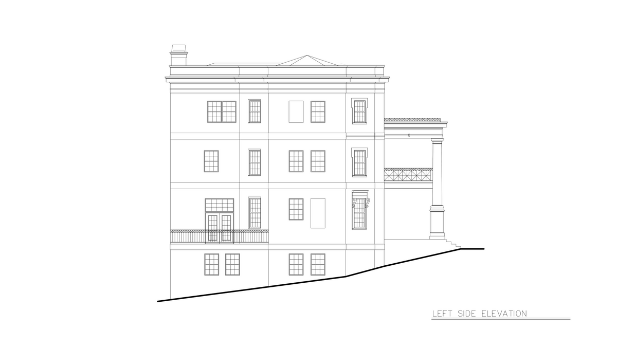 A050-A Balleroy House Left Elevation