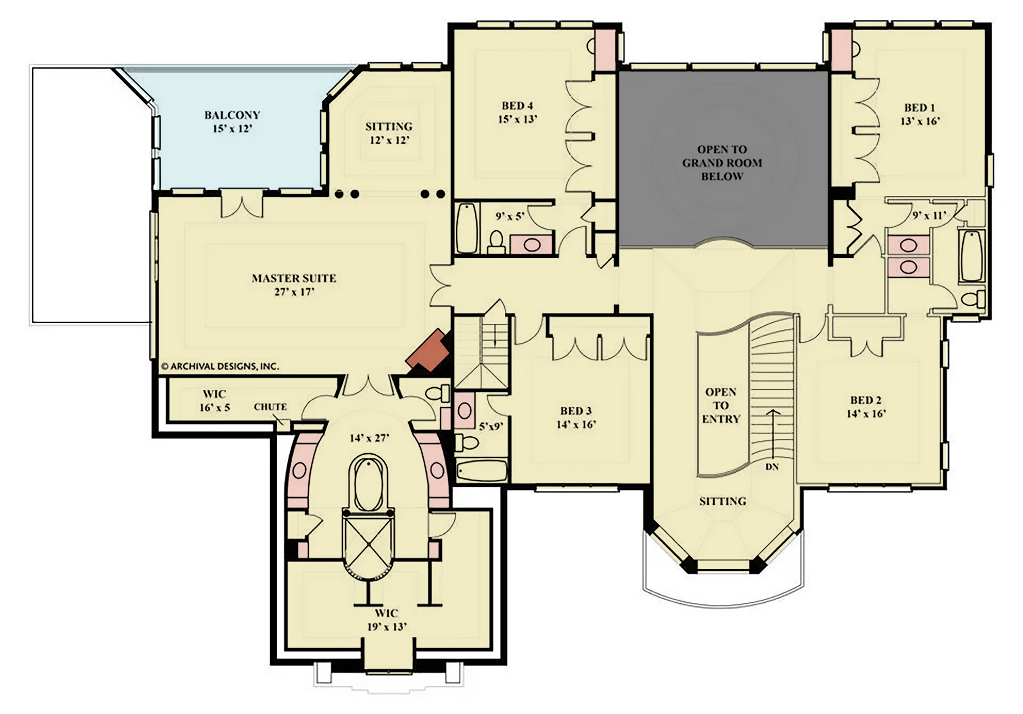 A057-A Barons Court House, Archival Design, Second Floor Plan