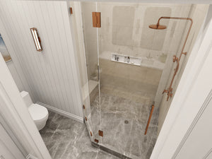 A8073-A Modern Farmhouse Master Bathroom, 3 Bedrooms, 2.5 Bathrooms | Persimmon House Plan 