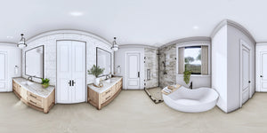 A7572-A Modern Farmhouse Bath Panorama, 3 Bedrooms, 3.5 Bathrooms | Sweet Maple House