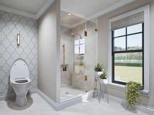 A7555-A Modern Farmhouse Primary Bathroom, 3 Bedrooms, 2.5 Bathrooms | Wells Manor House 