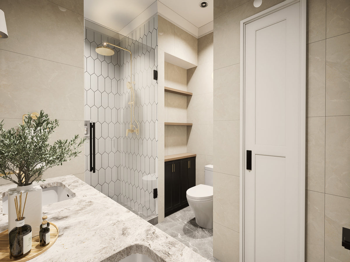 25124 Blues 3 Traditional Style Plan 3-Beds, 2.5 Bathrooms, Bathroom 2