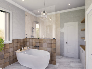 Urban Ridge Contemporary House Plan 3 Beds, 2 Bath Bathroom Interior