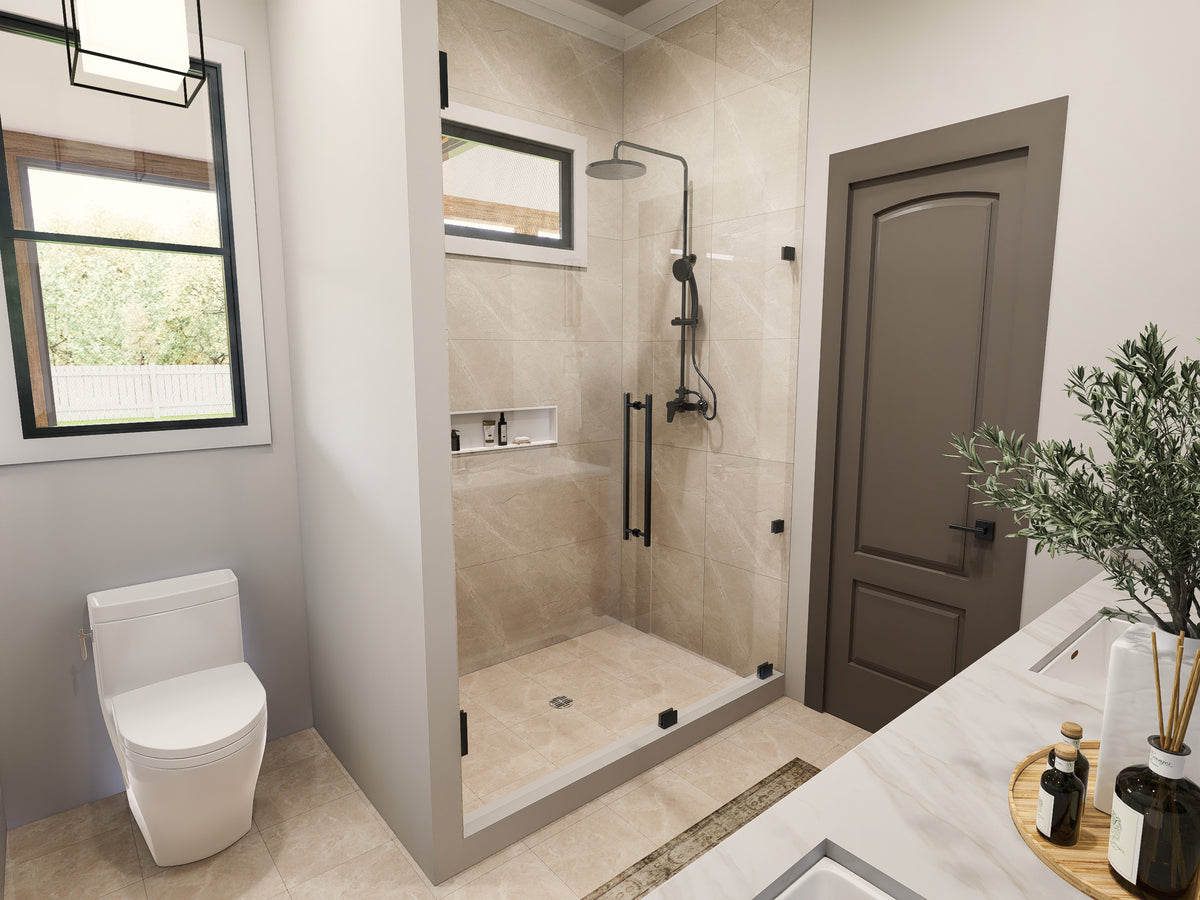 A8484-A Bluefern Valley Main Image Exterior 3beds, 3 baths modern farmhouse Plan bathroom