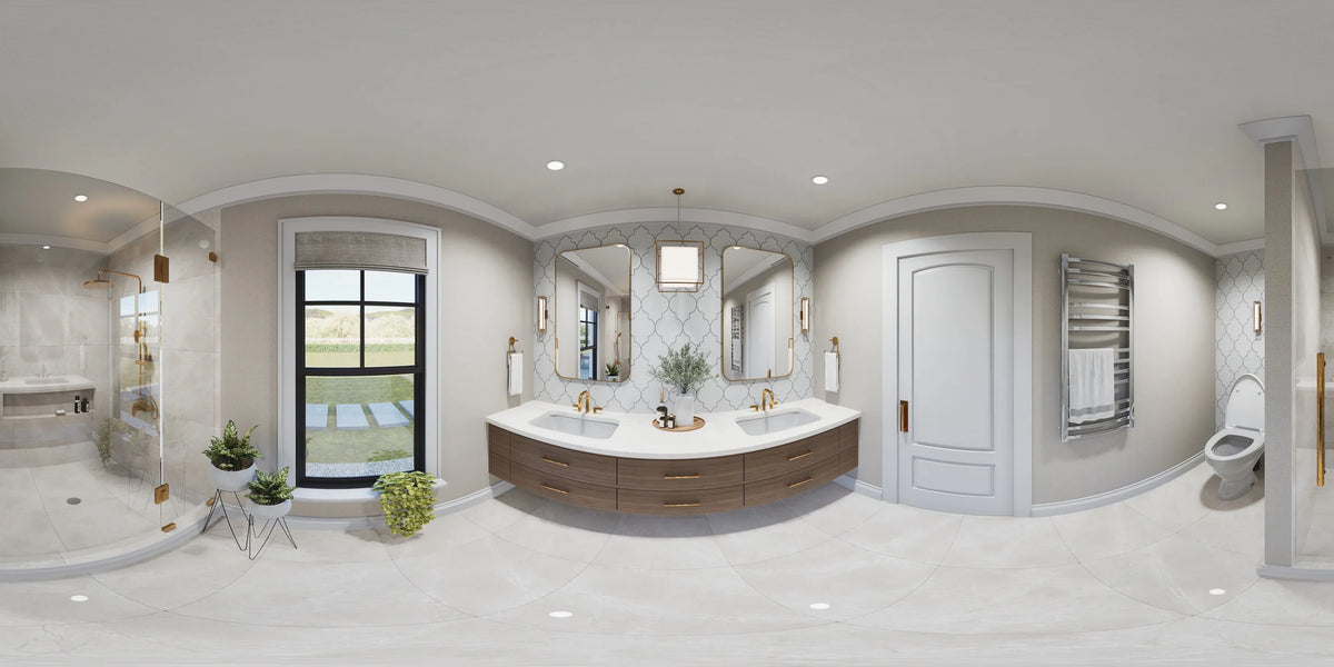 A7555-A Modern Farmhouse Bathroom, 3 Bedrooms, 2.5 Bathrooms | Wells Manor House 