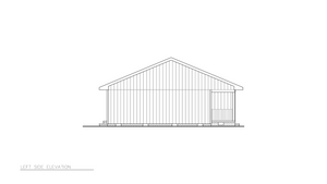 A8204-A Traditional House, 3 Bedrooms, 2 Bathrooms | Beagle House Plan Left Elevation