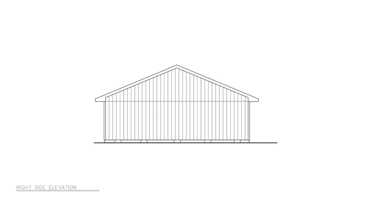 A8204-A Traditional House, 3 Bedrooms, 2 Bathrooms | Beagle House Plan Right Elevation