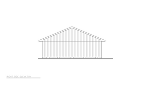 A8204-A Traditional House, 3 Bedrooms, 2 Bathrooms | Beagle House Plan Right Elevation