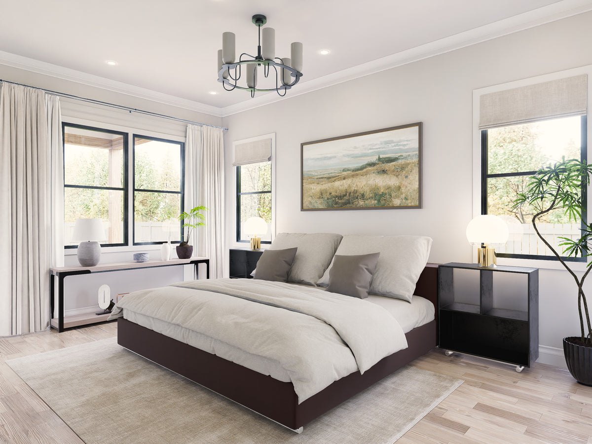 A8484-A Bluefern Valley Main Image Exterior 3beds, 3 baths modern farmhouse Plan Bedroom
