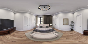 A8073-A Modern Farmhouse Bedroom Panorama, 3 Bedrooms, 2.5 Bathrooms | Persimmon House Plan 