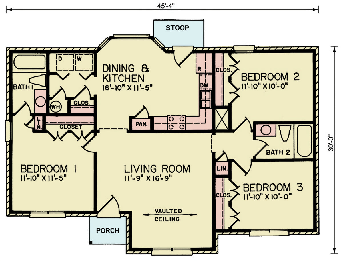 Bell 2 House Plan Archival Design Floor Plan