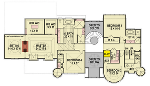A071-A Bernini Estates House, Archival Design, Second Floor Plan