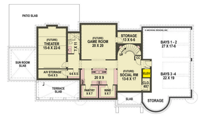 A071-A Bernini Estates House, Archival Design, Basement Floor Plan