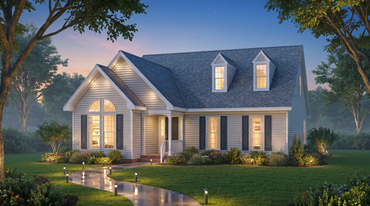ST25084 Beth Traditional Style 3 Beds, 2 Baths, 1 Half-Baths, Exterior 2
