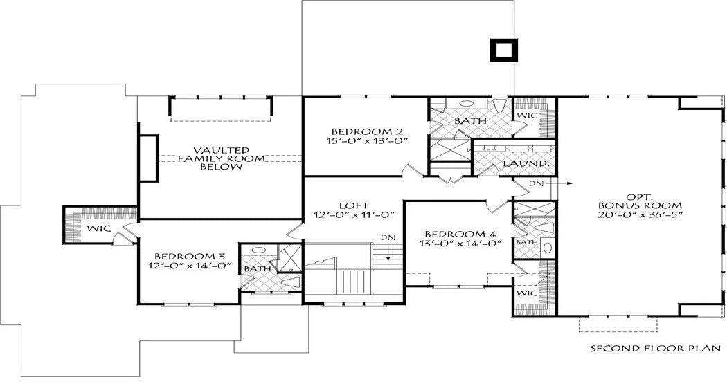 Bethel Park Second Floor Plan