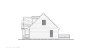 ST25084 Beth Traditional Style 3 Beds, 2 Baths, 1 Half-Baths, Left Side Elevation