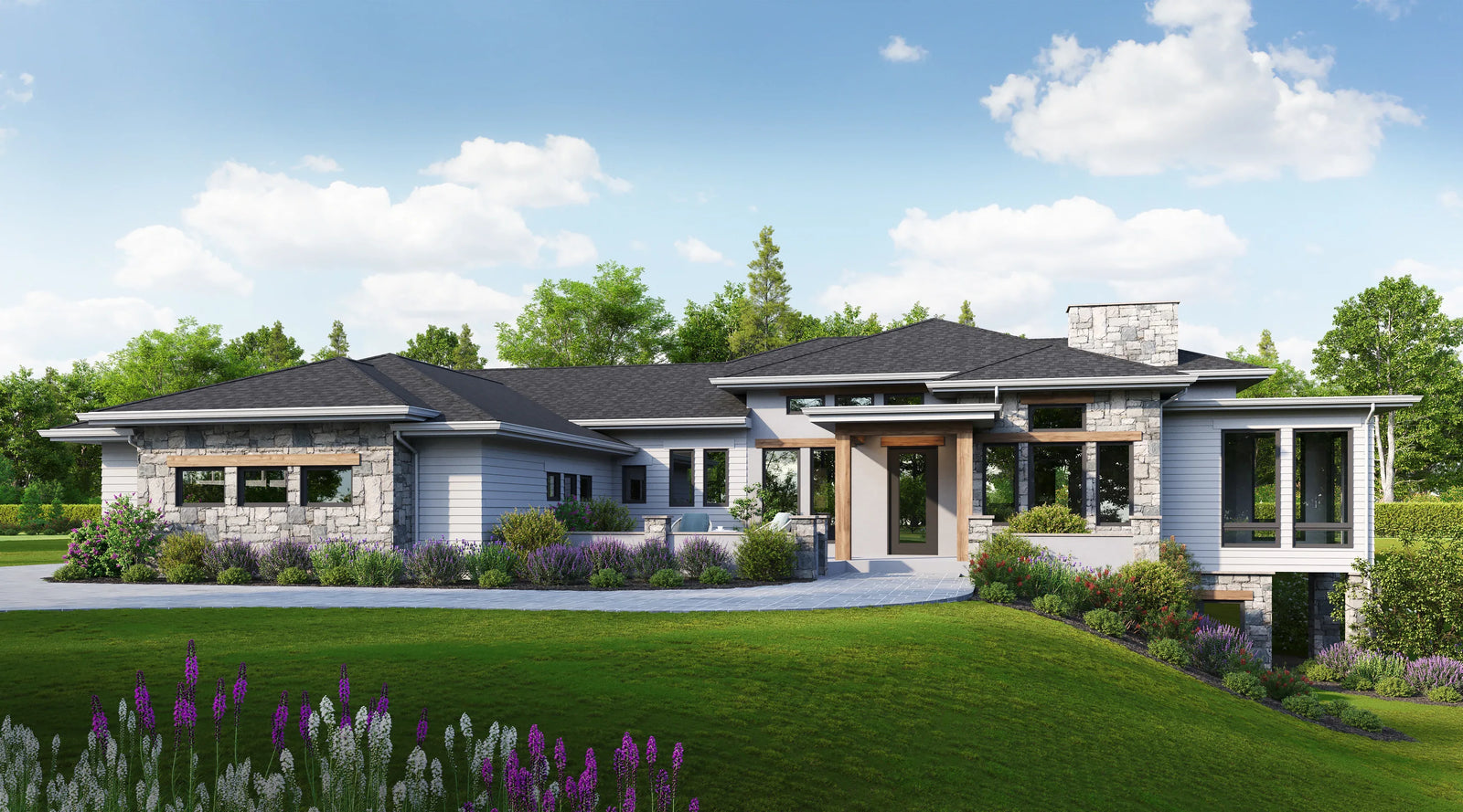 I7631-A Modern Prairie House, 2 Bedrooms, 2.5 Bathrooms | The Betts Ranch House Plan Exterior