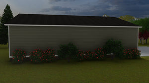 8-Car Detached Garage Plan – 3000 Sq Ft with Slab Foundation