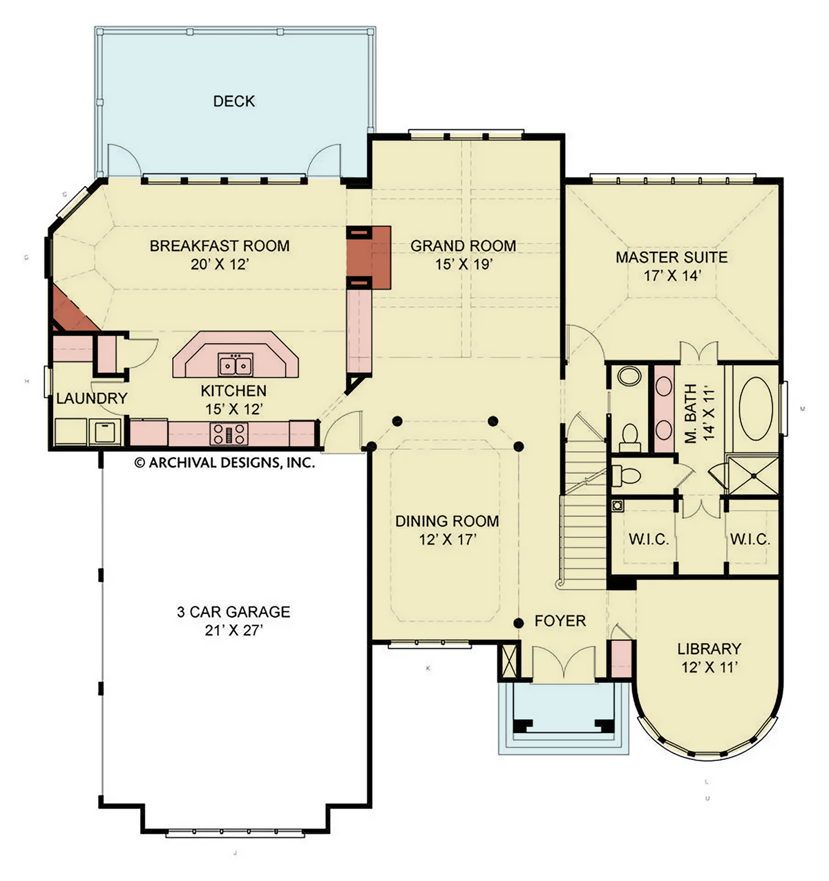 A077-A Blanchard House, Archival Design, First Floor Plan