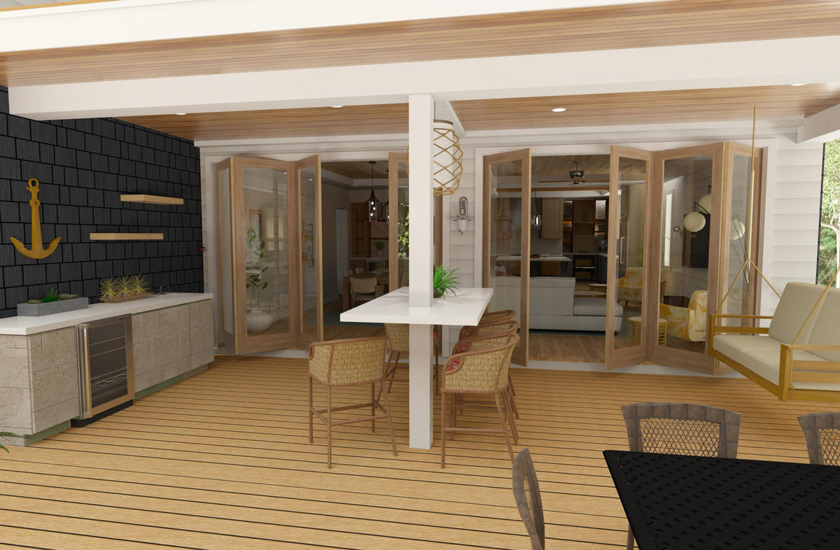 X7315-A Blue Isle I House Rear Covered Porch