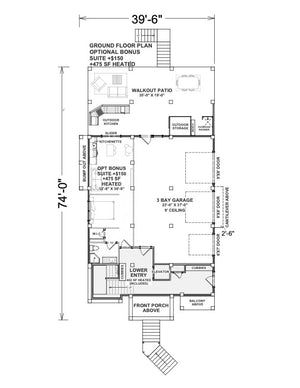 X7316-A Blue Isle II House Ground Floor Plan 6-7 Beds 7 Baths