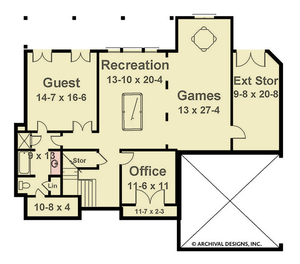 A083-A Bostonian House, Archival Design, Basement Floor Plan