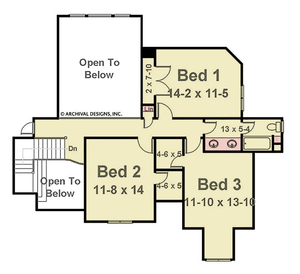 A083-A Bostonian House, Archival Design, Second Floor Plan
