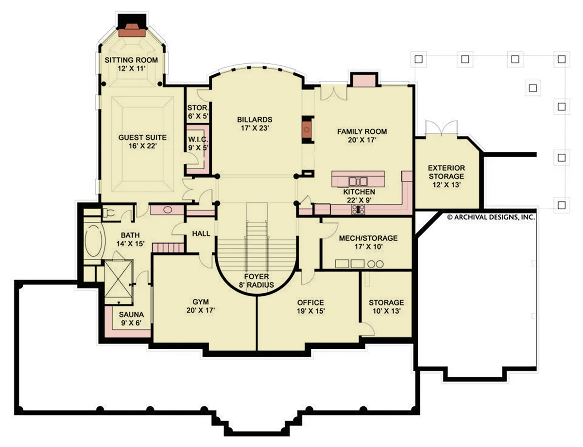 Broadstone House Plan - Archival Designs House Plans, floor plan