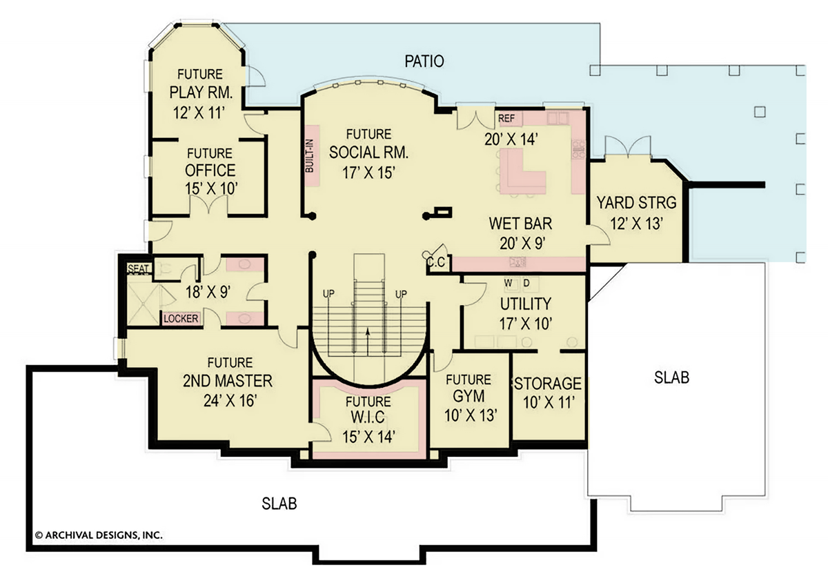 A090-A Broadstone Lodge, Archival Design, Basement Floor Plan