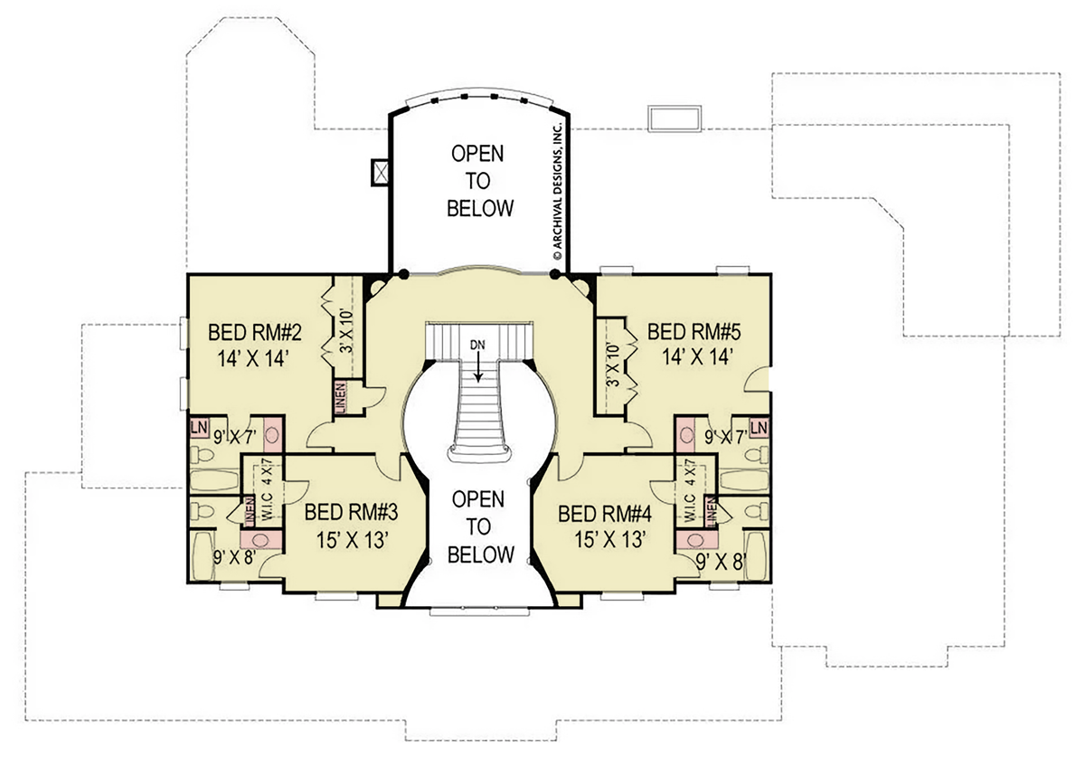 A090-A Broadstone Lodge, Archival Design, Second Floor Plan