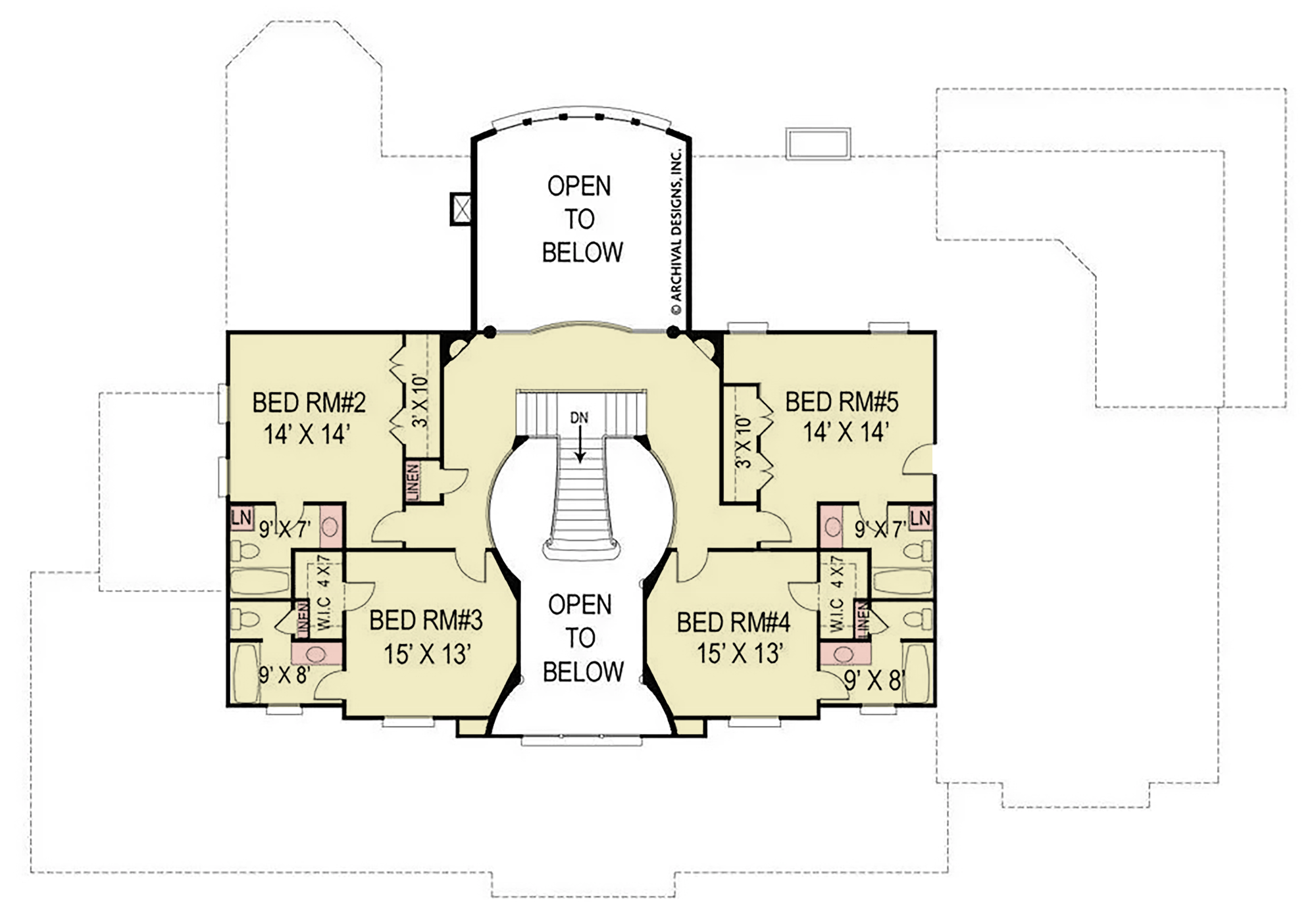 A090-A Broadstone Lodge, Archival Design, Second Floor Plan