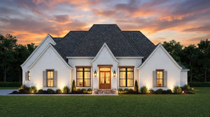C651-A French Country House Plan, 4 Bed, 3.5 Bath | Brookhaven House Plan Exterior-1