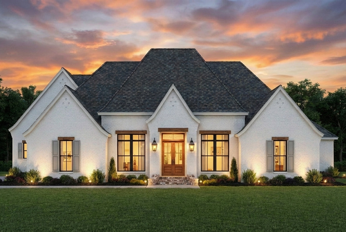 C651-A French Country House Plan, 4 Bed, 3.5 Bath | Brookhaven House Plan Exterior-2