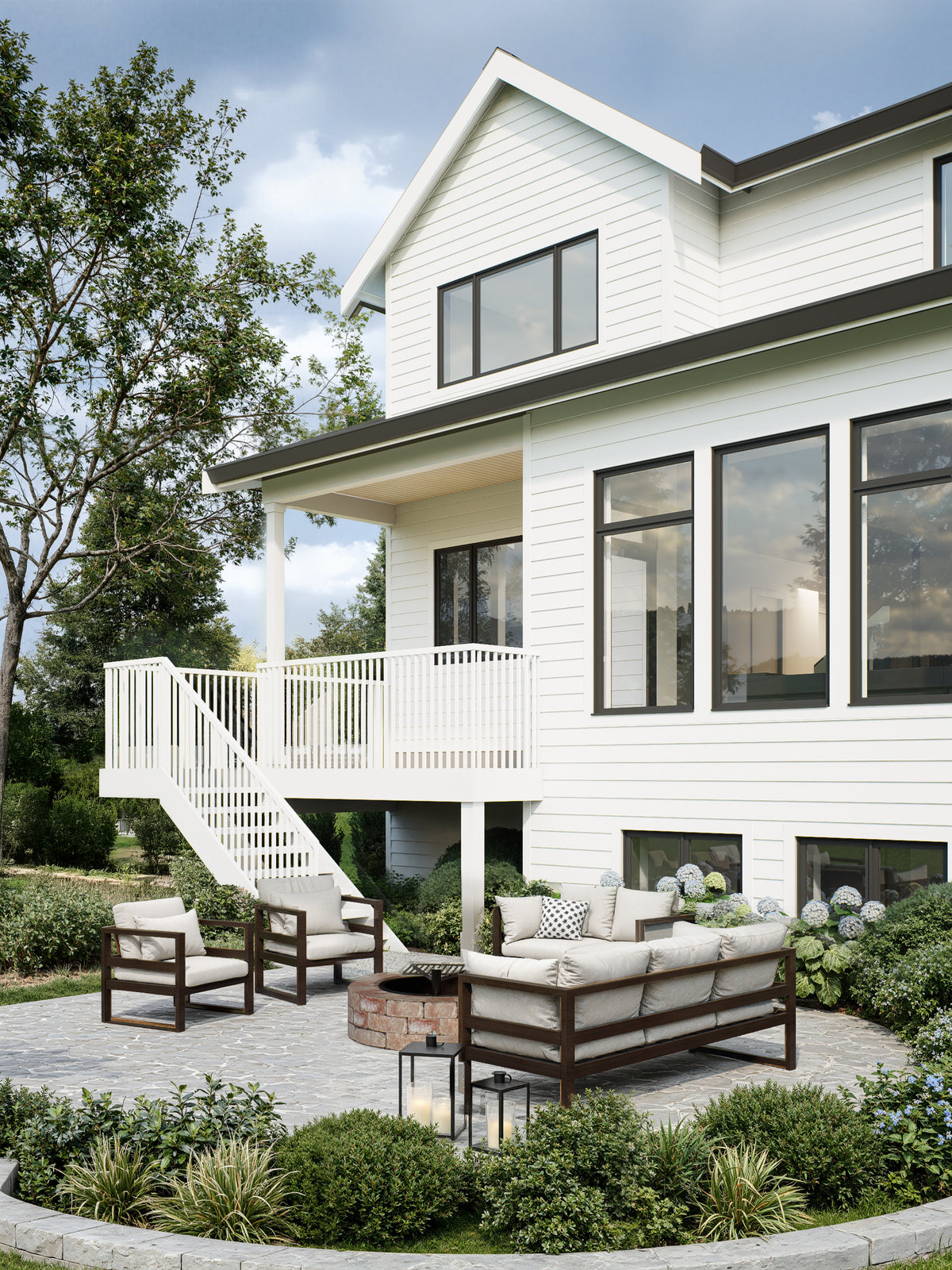 S7489-A Modern Farmhouse House, 3 Bed, 2.5 Bath | Brunswick House Plan Exterior-4