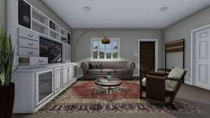 AO8471-A Traditional Ranch House, 2 Bedrooms, 2 Bathrooms | Brynn House Plan Family Room