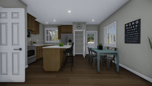 AO8471-A Traditional Ranch House, 2 Bedrooms, 2 Bathrooms | Brynn House Plan Kitchen