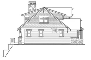 AM7648-A Craftsman House Left Elevation, 2662 Square Feet, 3 Bedrooms, 2.5 Bathrooms | Cedarbrook House Plan 