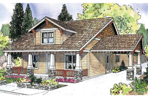 AM8281-A Bungalow House, 3 Bedrooms, 2.5 Bathrooms | Markham House Plan Exterior-2