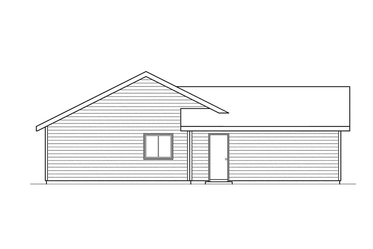 1,156 Sq Ft 3-Bedroom House Plan with Garage & Pantry