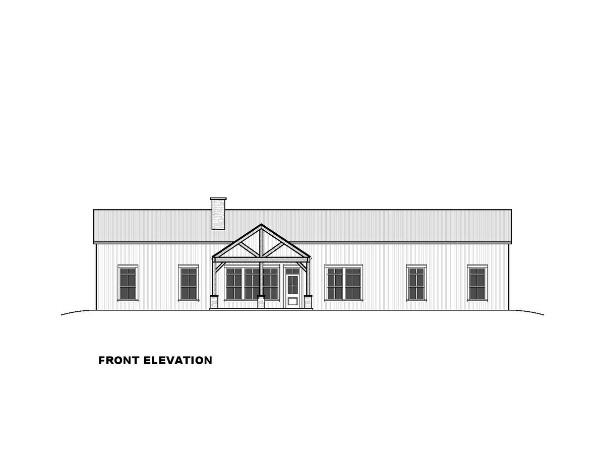 Spacious 5-Bedroom Ranch Plan with Workshop and Split Layout