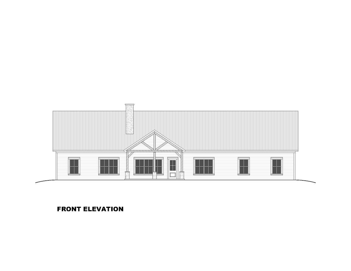 AN7565-A Barndominium House Front Elevation, 4 Bedrooms, 3.5 Bathrooms | Cassidy-6A House Plan 