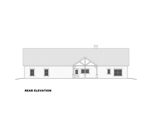 AN7565-A Barndominium House Rear Elevation, 4 Bedrooms, 3.5 Bathrooms | Cassidy-6A House Plan 
